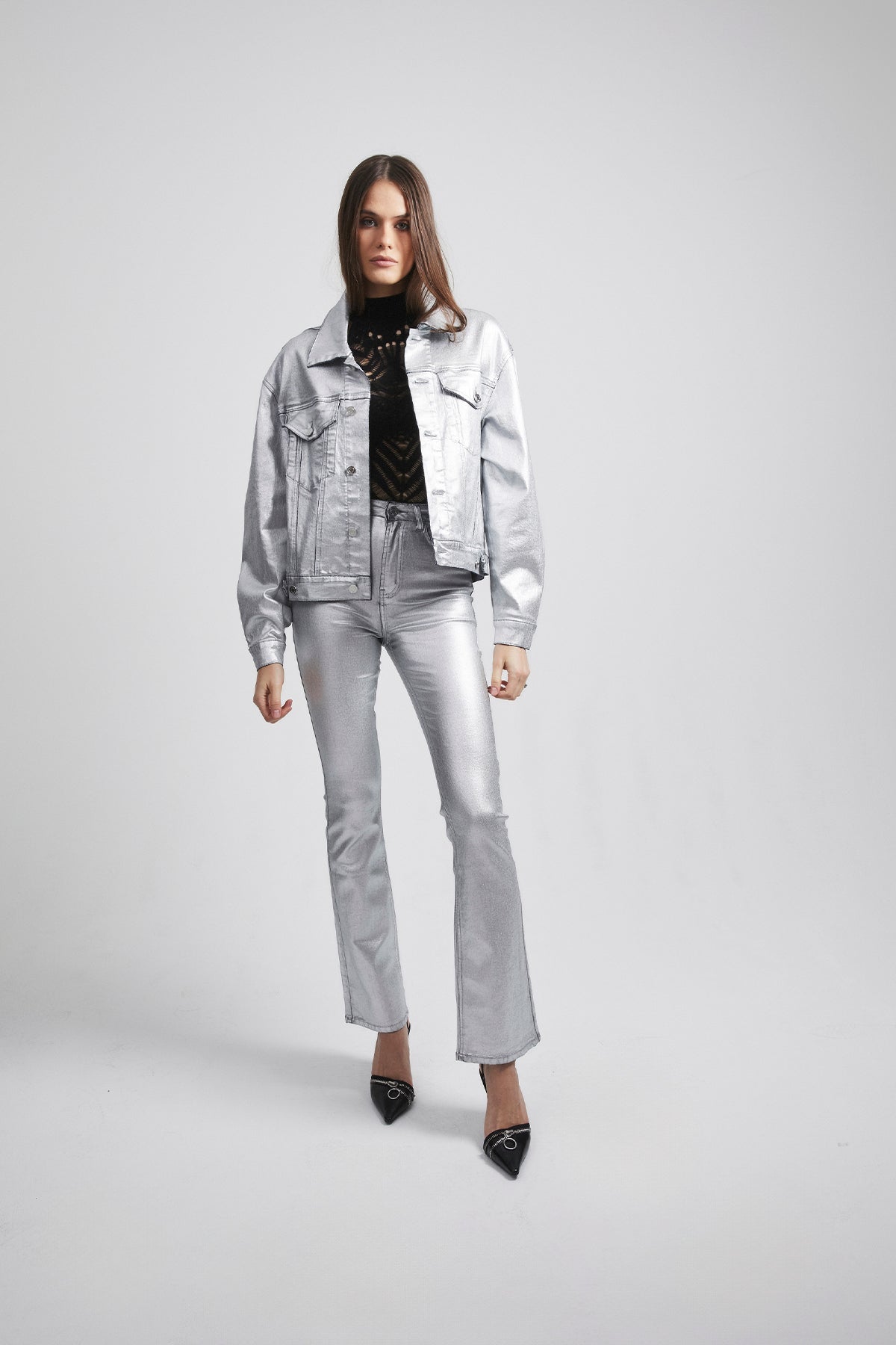 ODELIA JEAN JACKET | SILVER