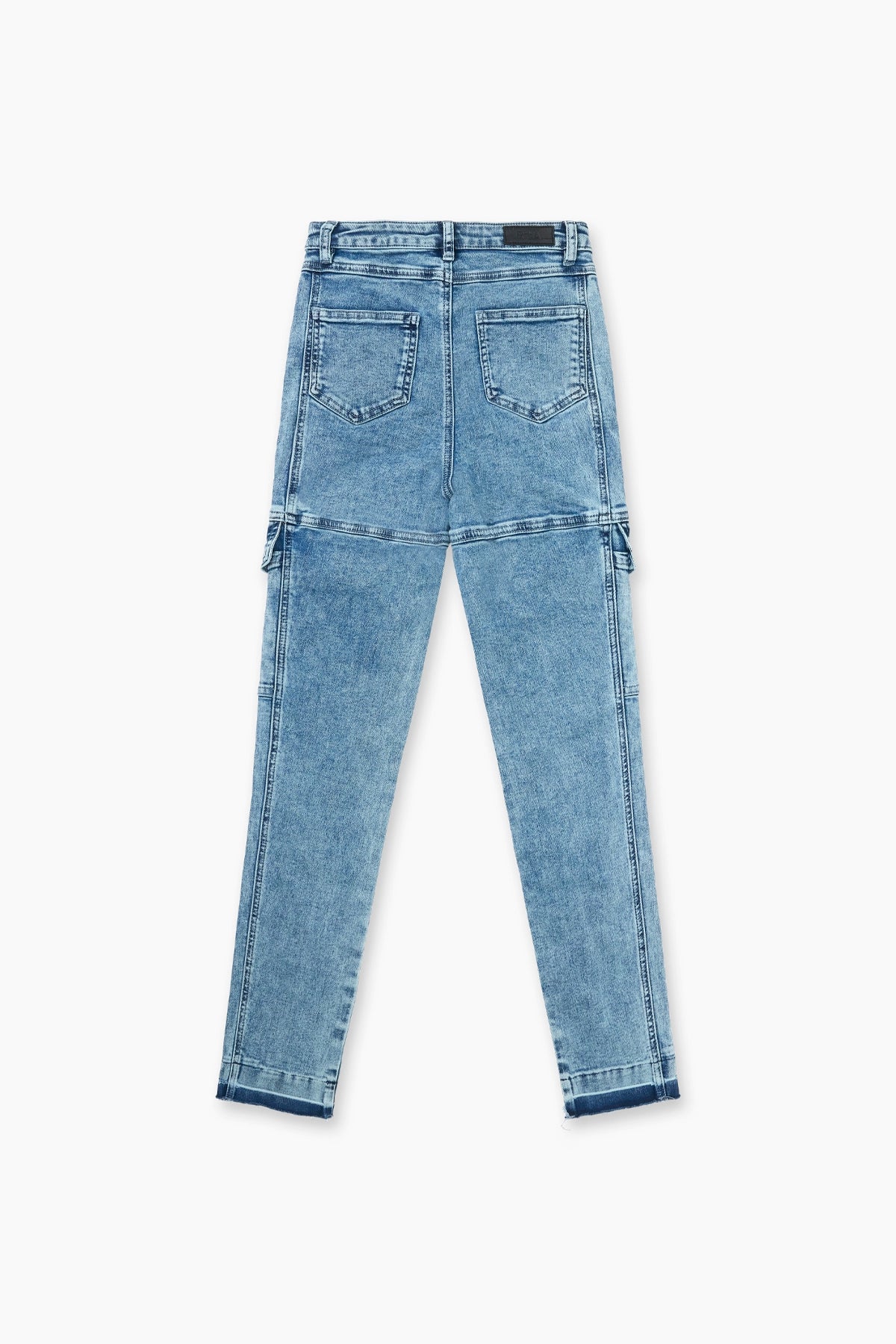 EVA DENIM SLIM CARGO | DENIM LIGHT WASH