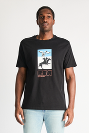 Black Liam Cerberus Graphic Tee - On Model Front | RtA