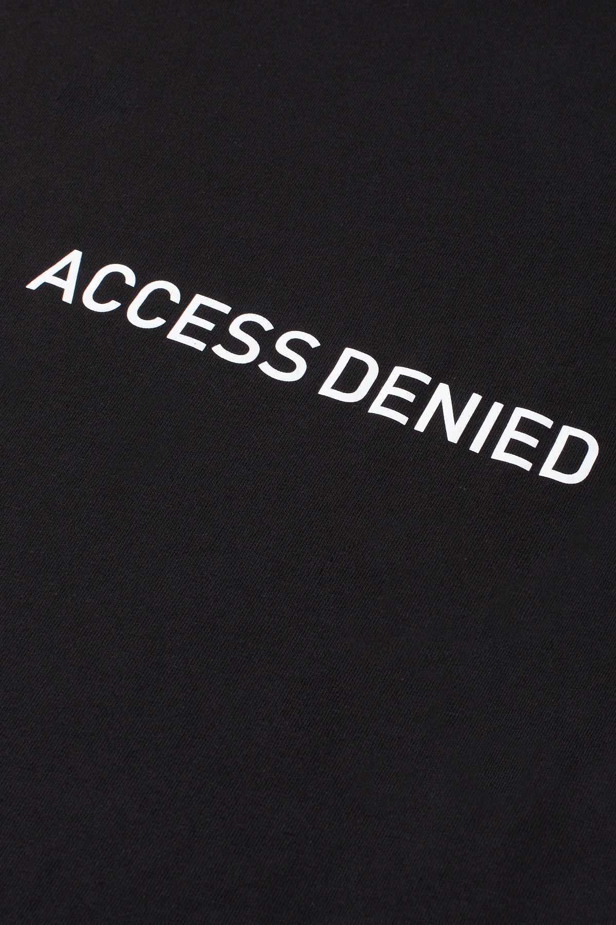 Black Cotton Tee with ACCESS DENIED Text