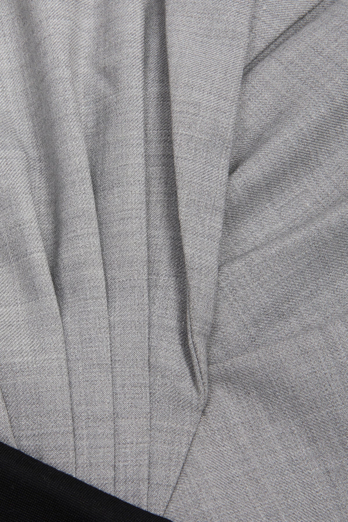 Grey Polyester Blazer Bodysuit